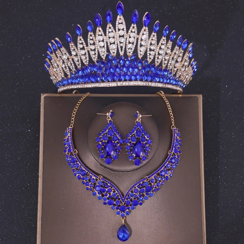 Crystal Bridal Crown Jewelry Set