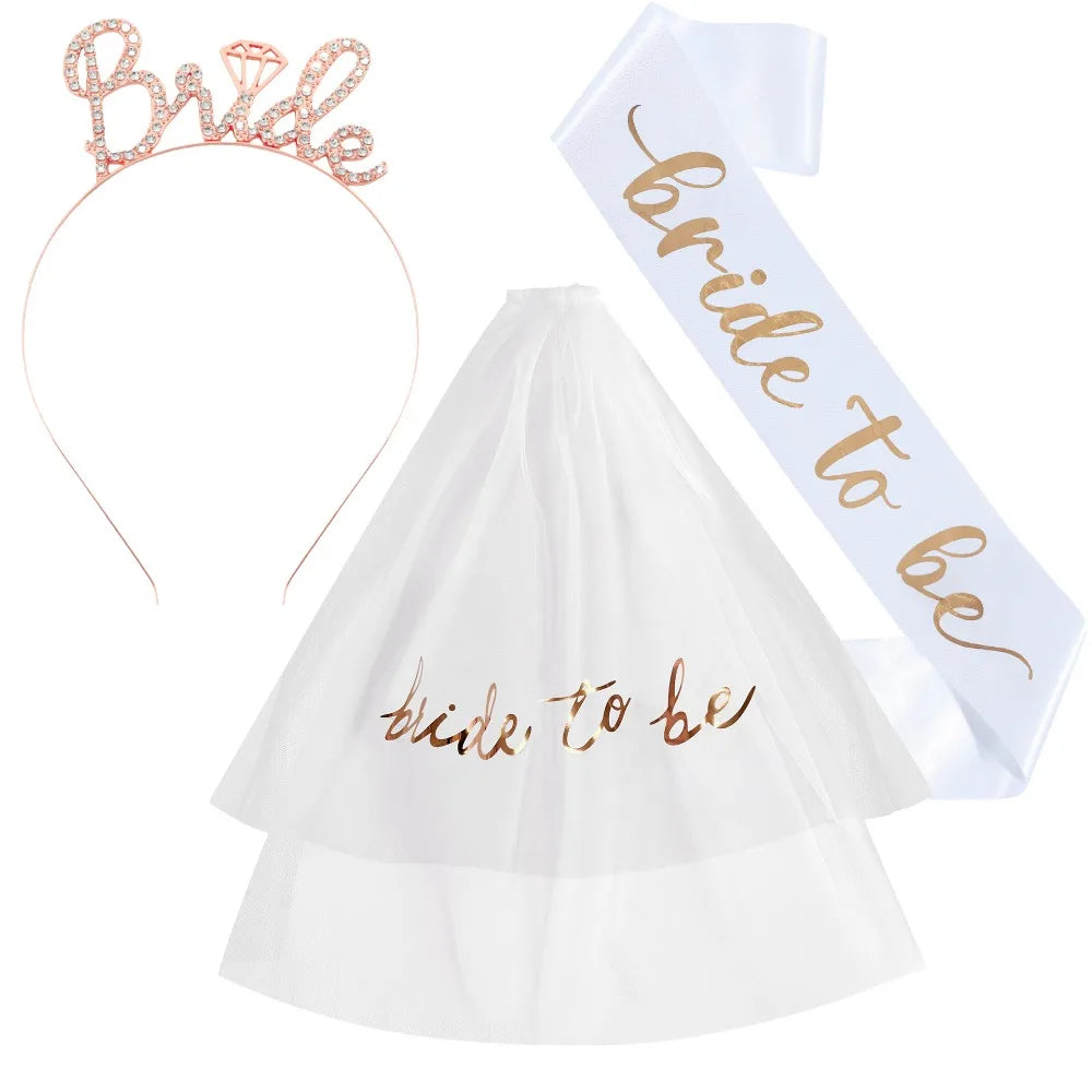 Bride-to-Be Veil & Sash Set
