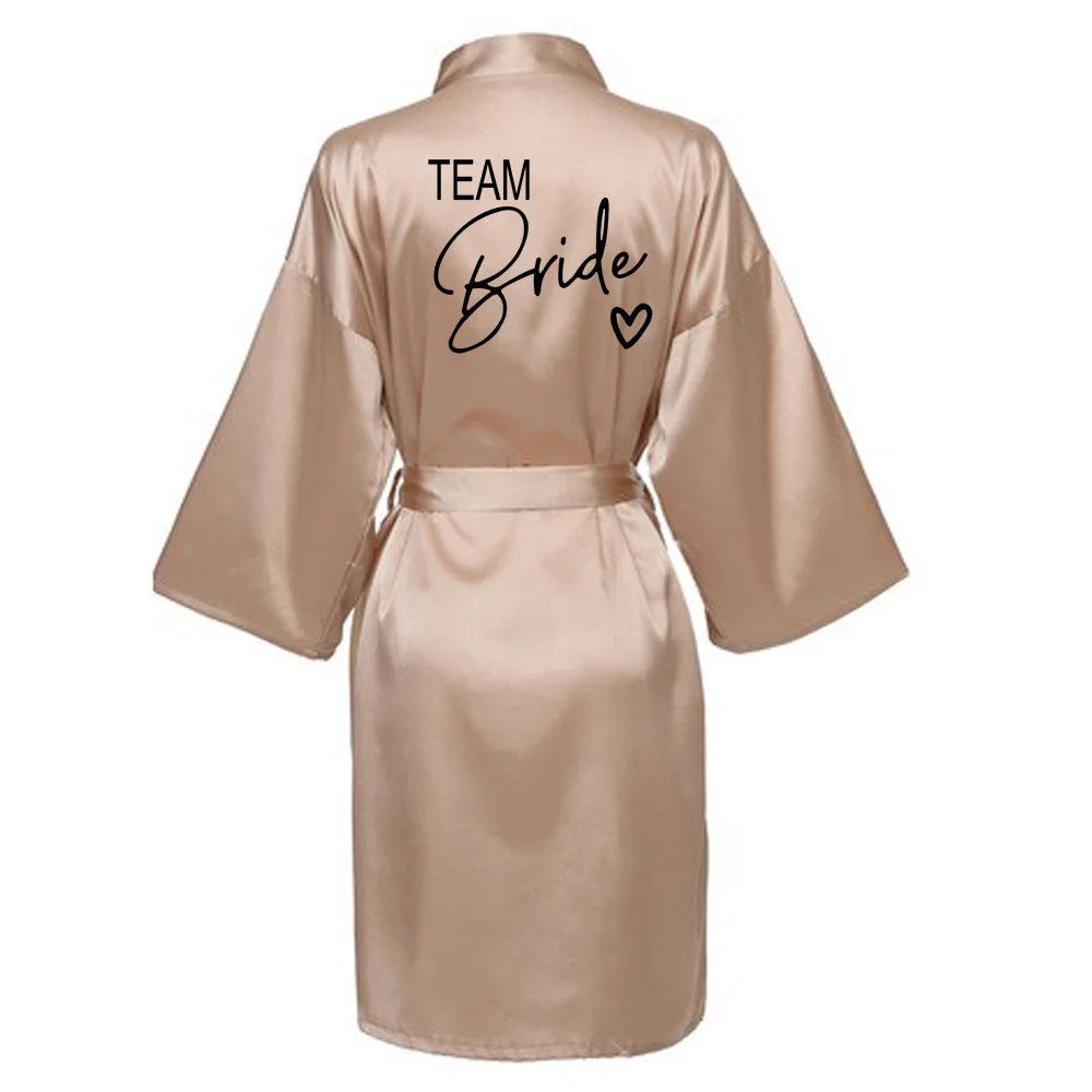 Team Bride Satin Robe