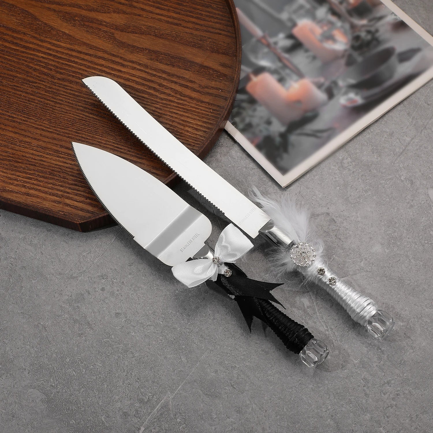 Elegant Stainless Steel Cake Knife