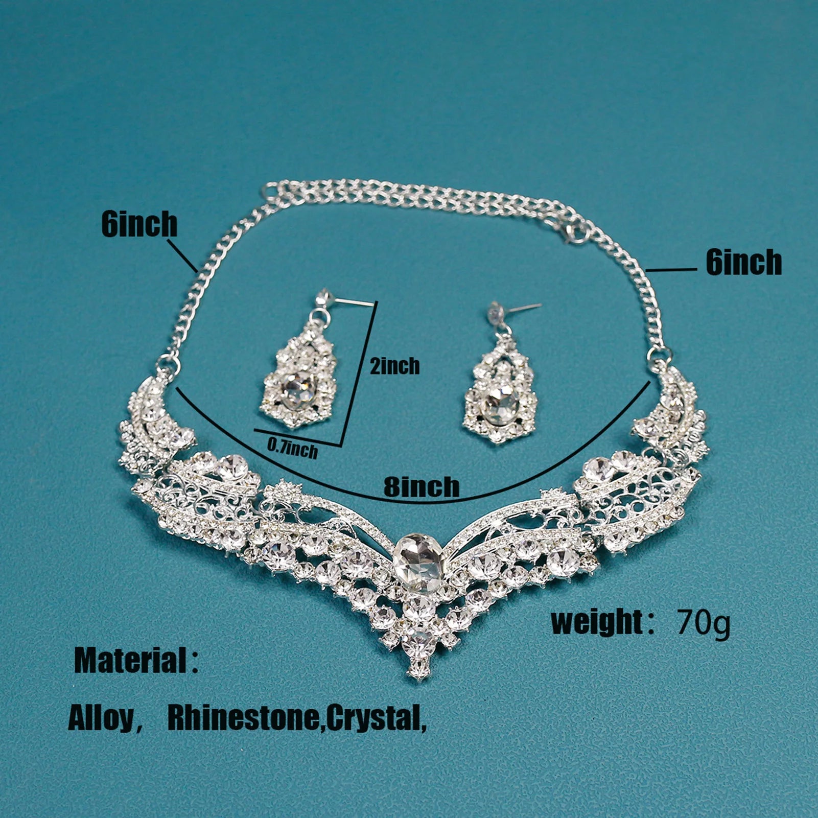 Rhinestone Bridal Jewelry Set