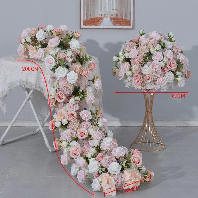 Pink Artificial Flower Decor Set