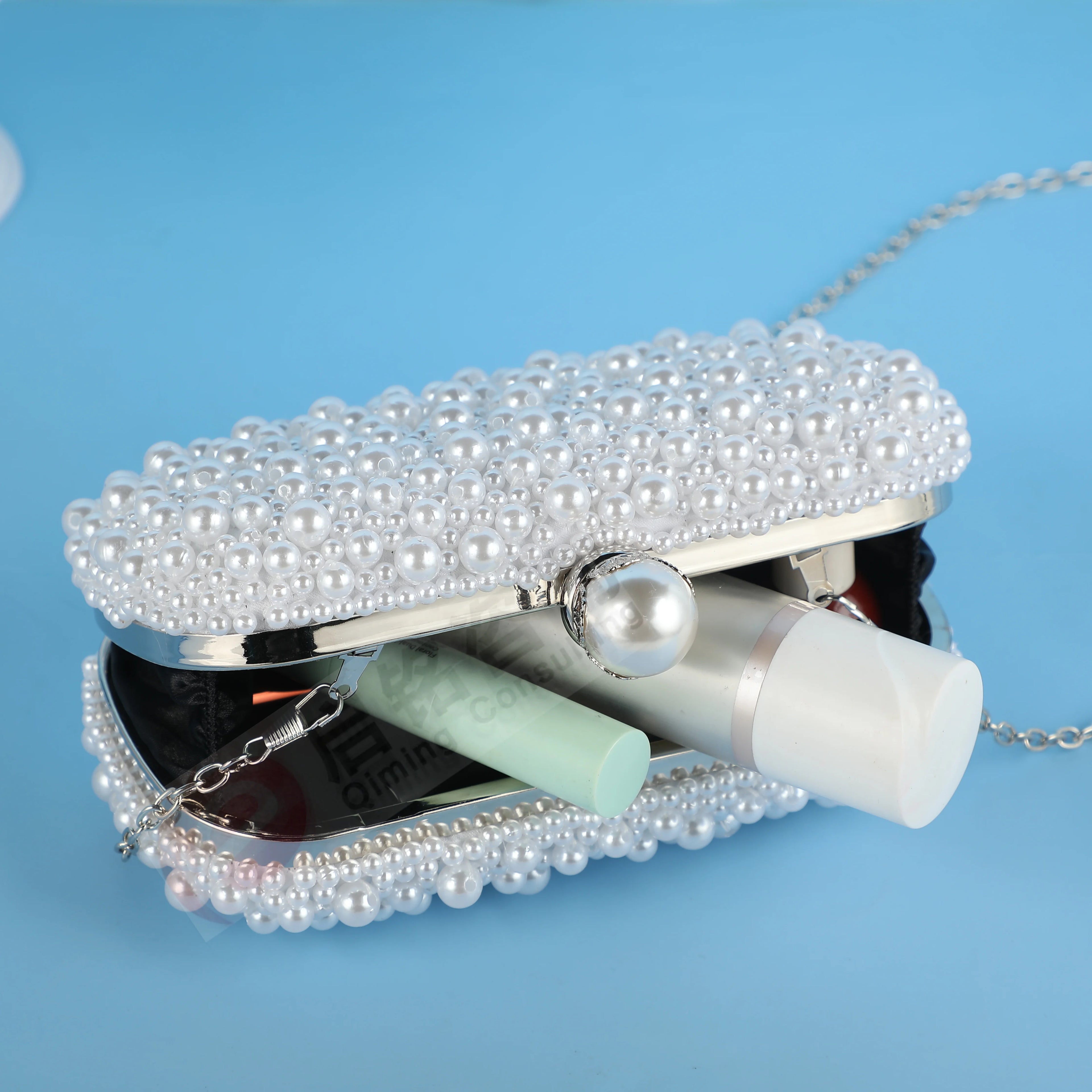 Pearl Beaded Bridal Clutch
