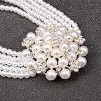 Multi-Layer Pearl Bridal Necklace Set