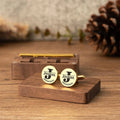 Personalized Groomsmen Cufflinks & Tie Clip Set
