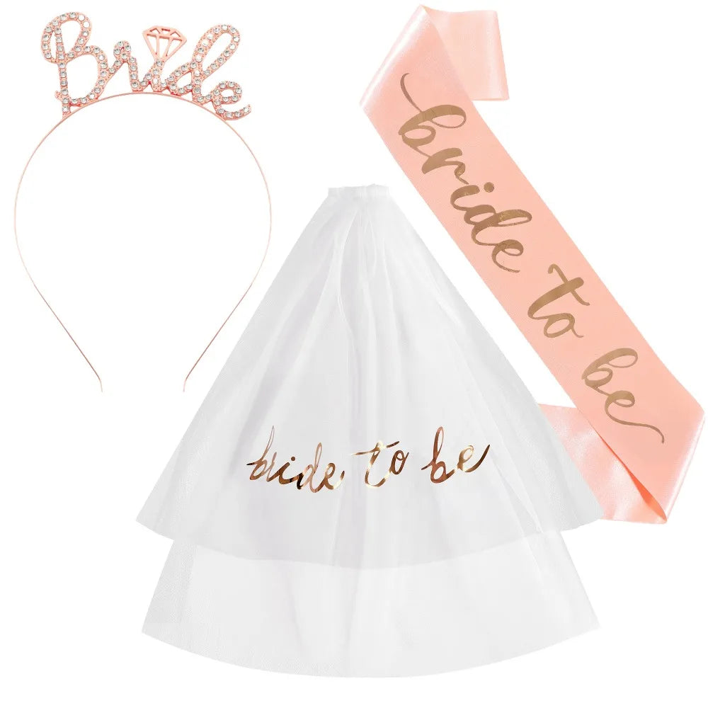 Bride-to-Be Veil & Sash Set