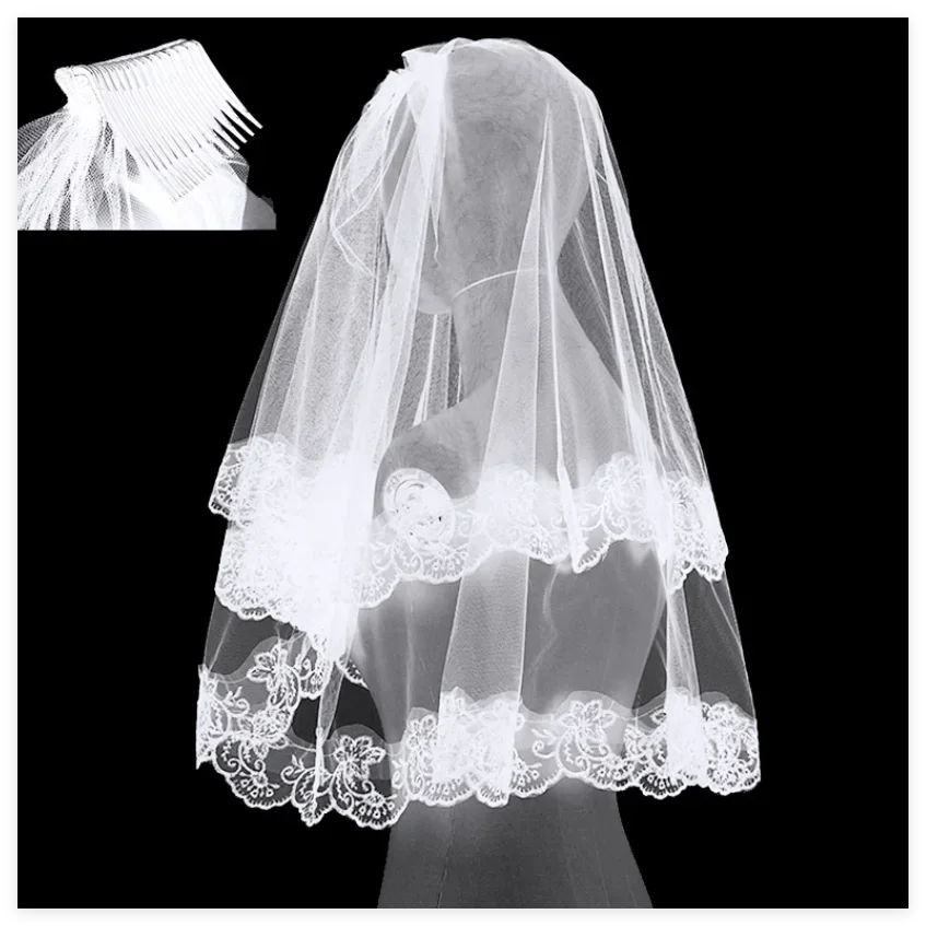 Lace Embroidery Bridal Veil
