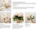 White Silk Rose Bridal Bouquet