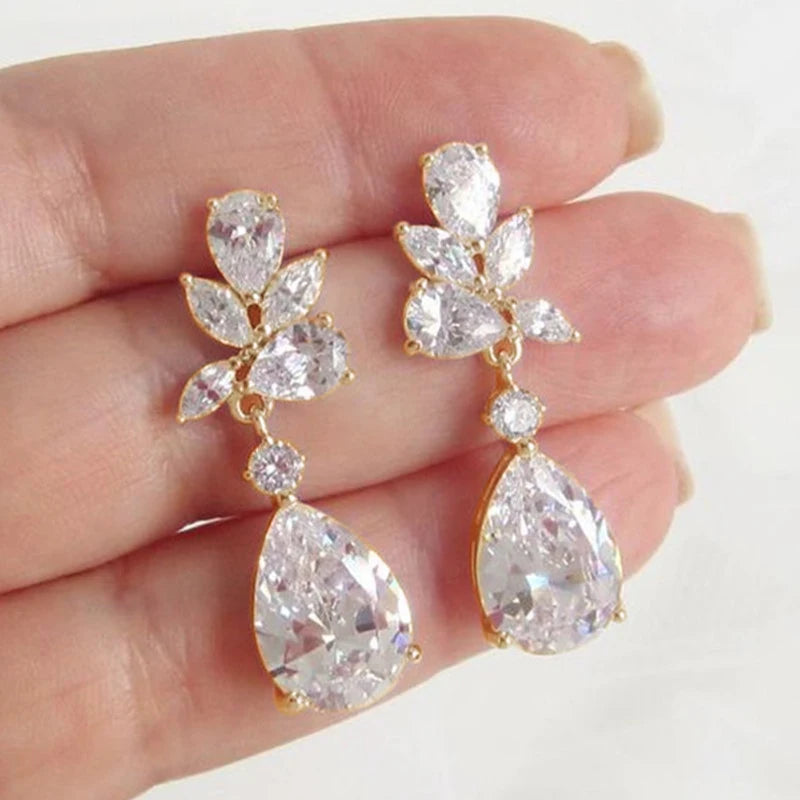 Crystal Drop Statement Earrings