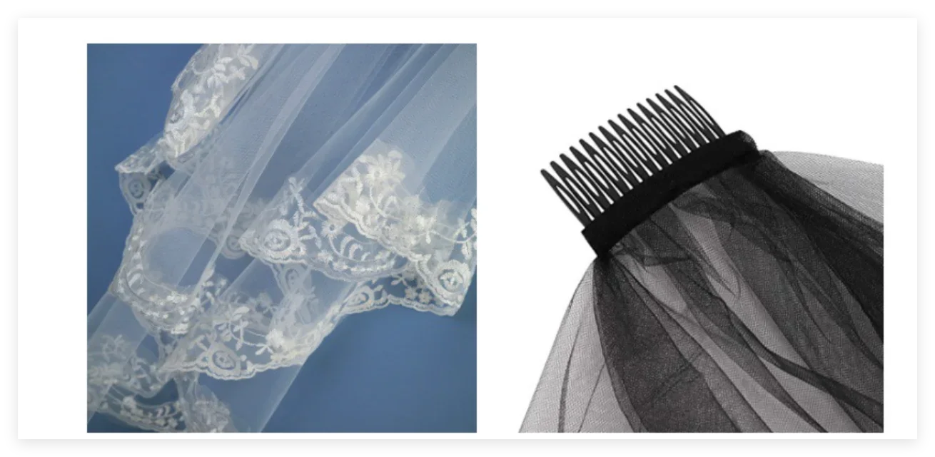 Lace Embroidery Bridal Veil