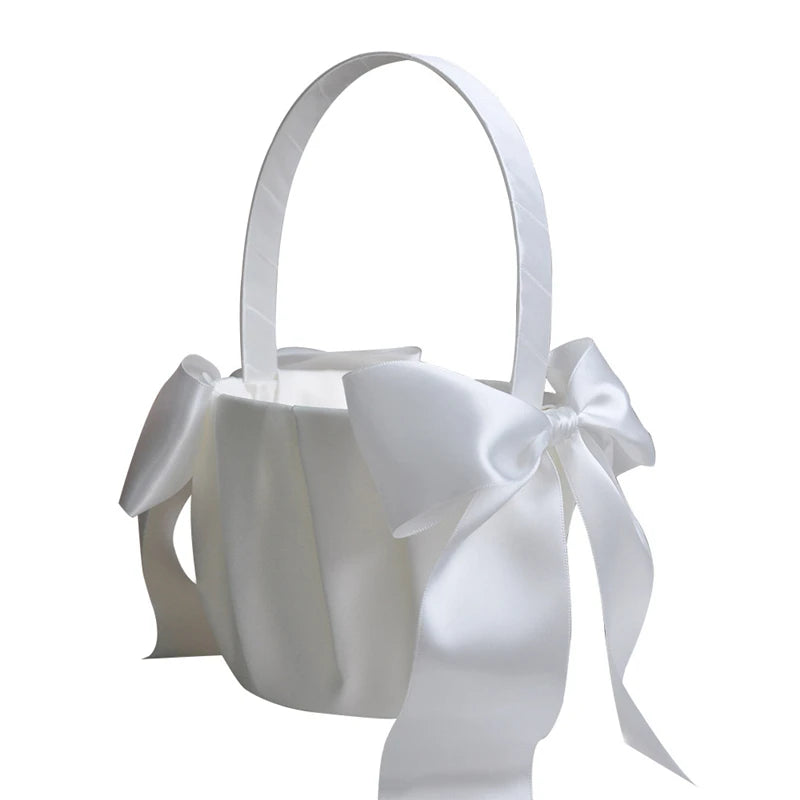 Pearl Flower Girl Basket