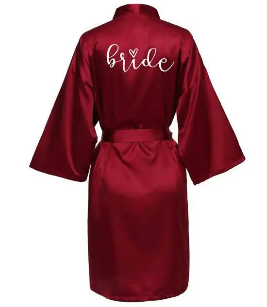 Team Bride Satin Pajama Robe
