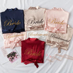 Bridal Satin Kimono Robe