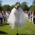 White Ribbon Edge Bridal Veil