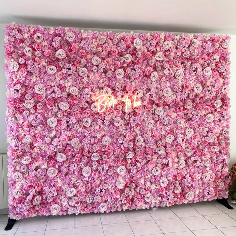 Silk Rose & Peony Flower Wall Panel