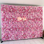 Silk Rose & Peony Flower Wall Panel