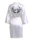 Team Bride Satin Kimono Robe