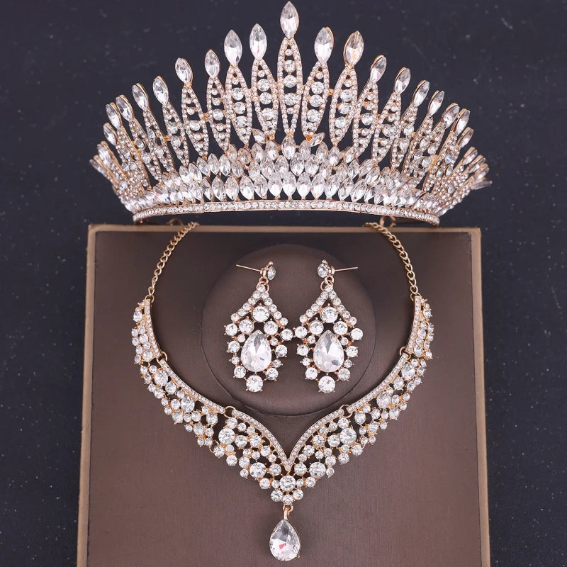 Crystal Bridal Crown Jewelry Set