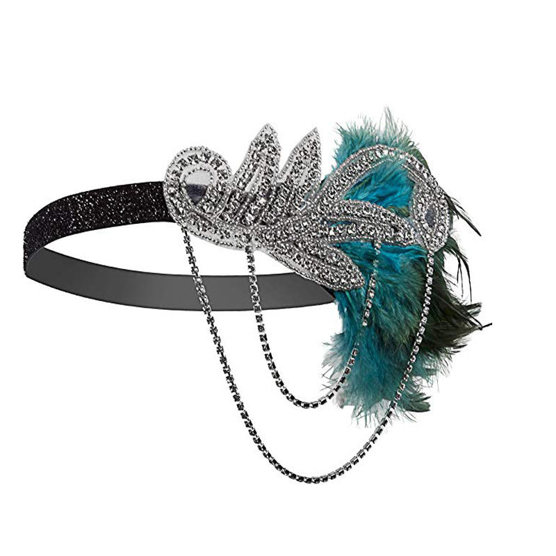 1920s Flapper Feather Headband