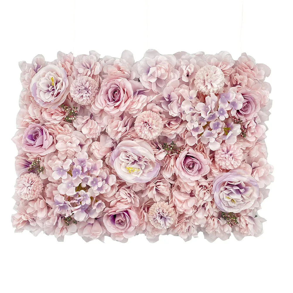 Silk Rose & Peony Flower Wall Panel