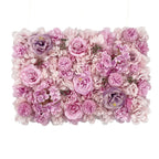 Silk Rose & Peony Flower Wall Panel