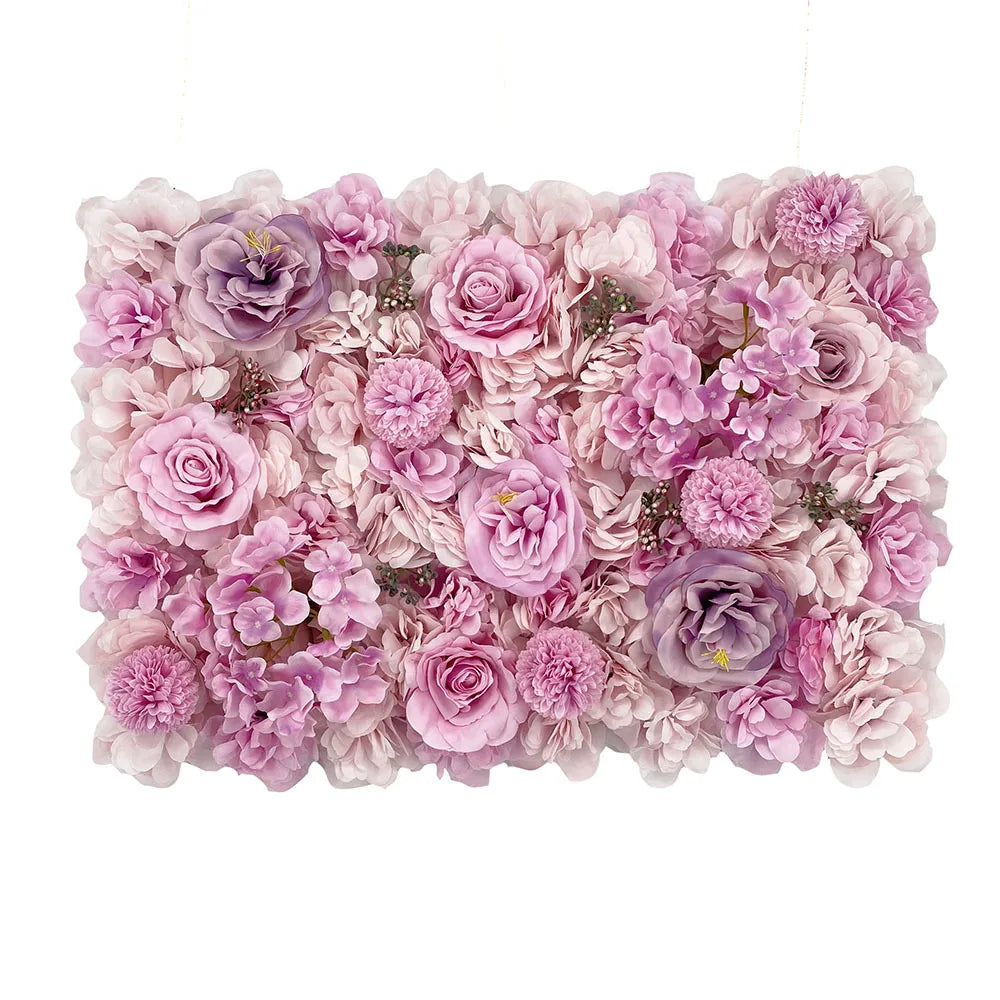 Silk Rose & Peony Flower Wall Panel