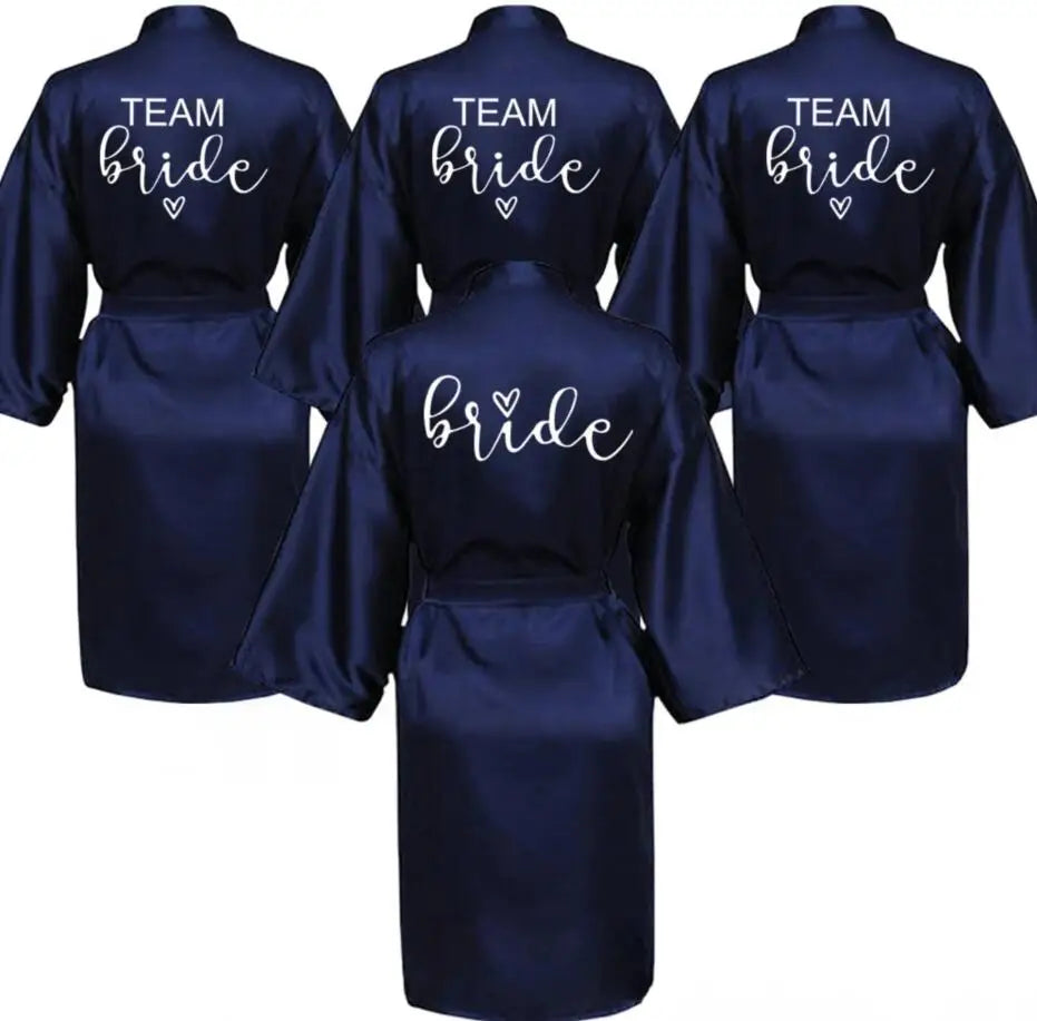 Team Bride Satin Pajama Robe