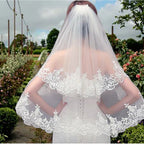 Lace Appliqué Bridal Veil