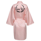 Team Bride Satin Kimono Robe