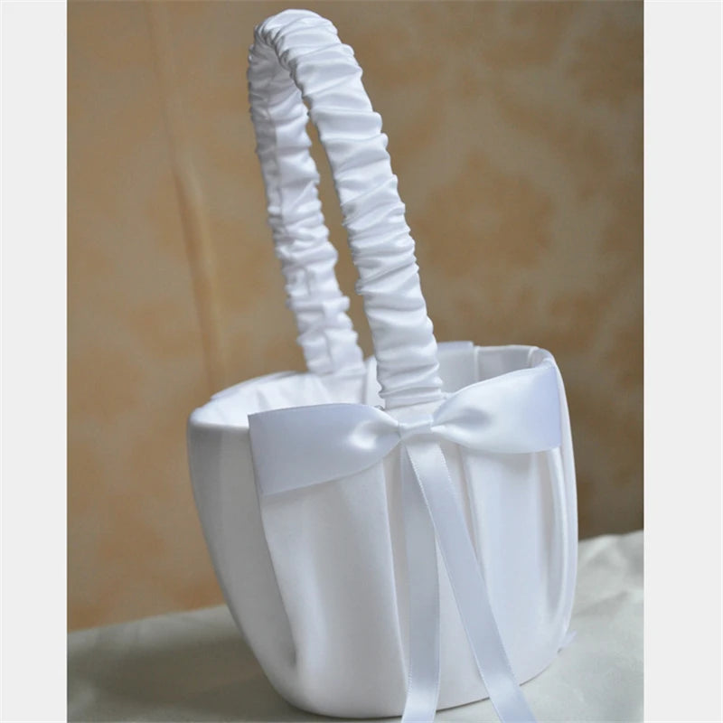 Pearl Flower Girl Basket