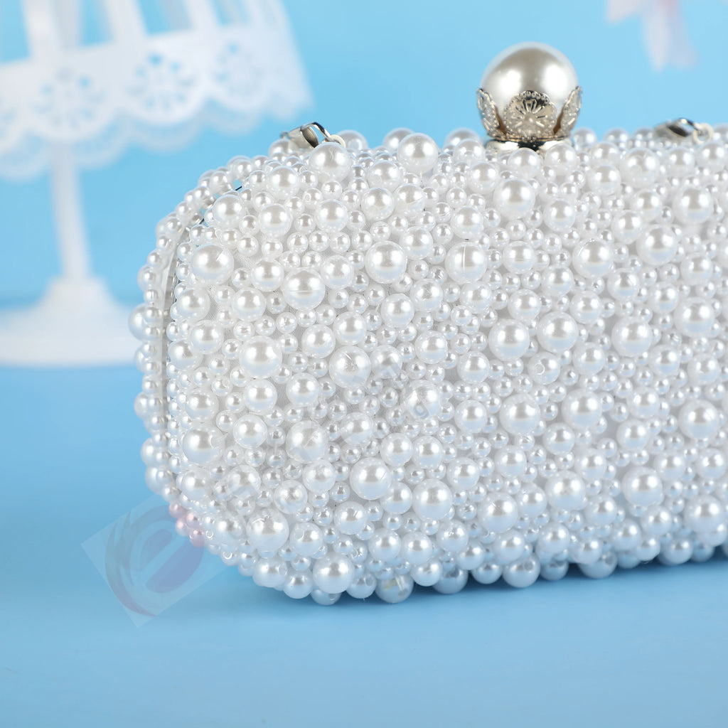 Pearl Beaded Bridal Clutch