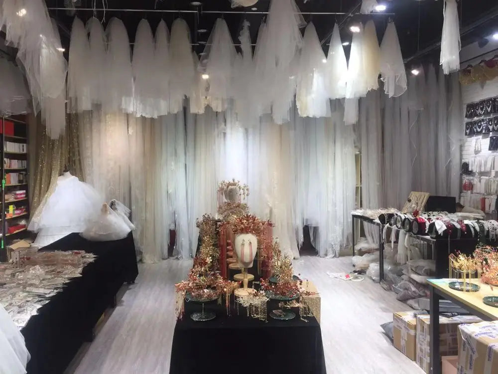 White Ivory Black Bridal Veil Cape