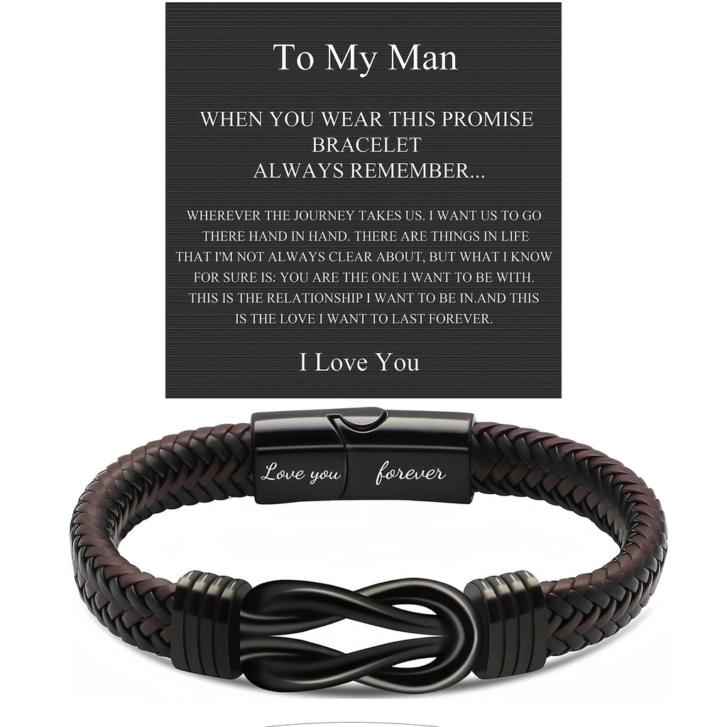 “To My Man” Leather Bracelet