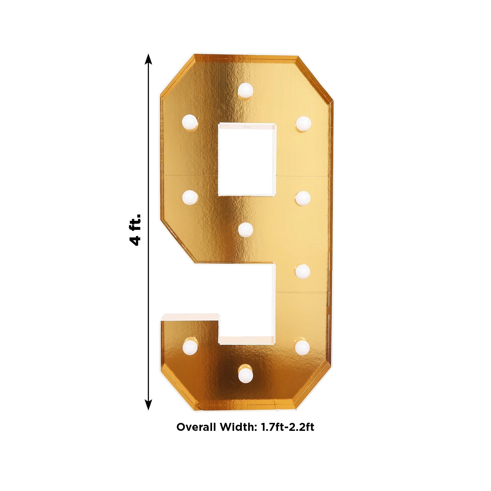 Giant LED Marquee Number 9 Light
