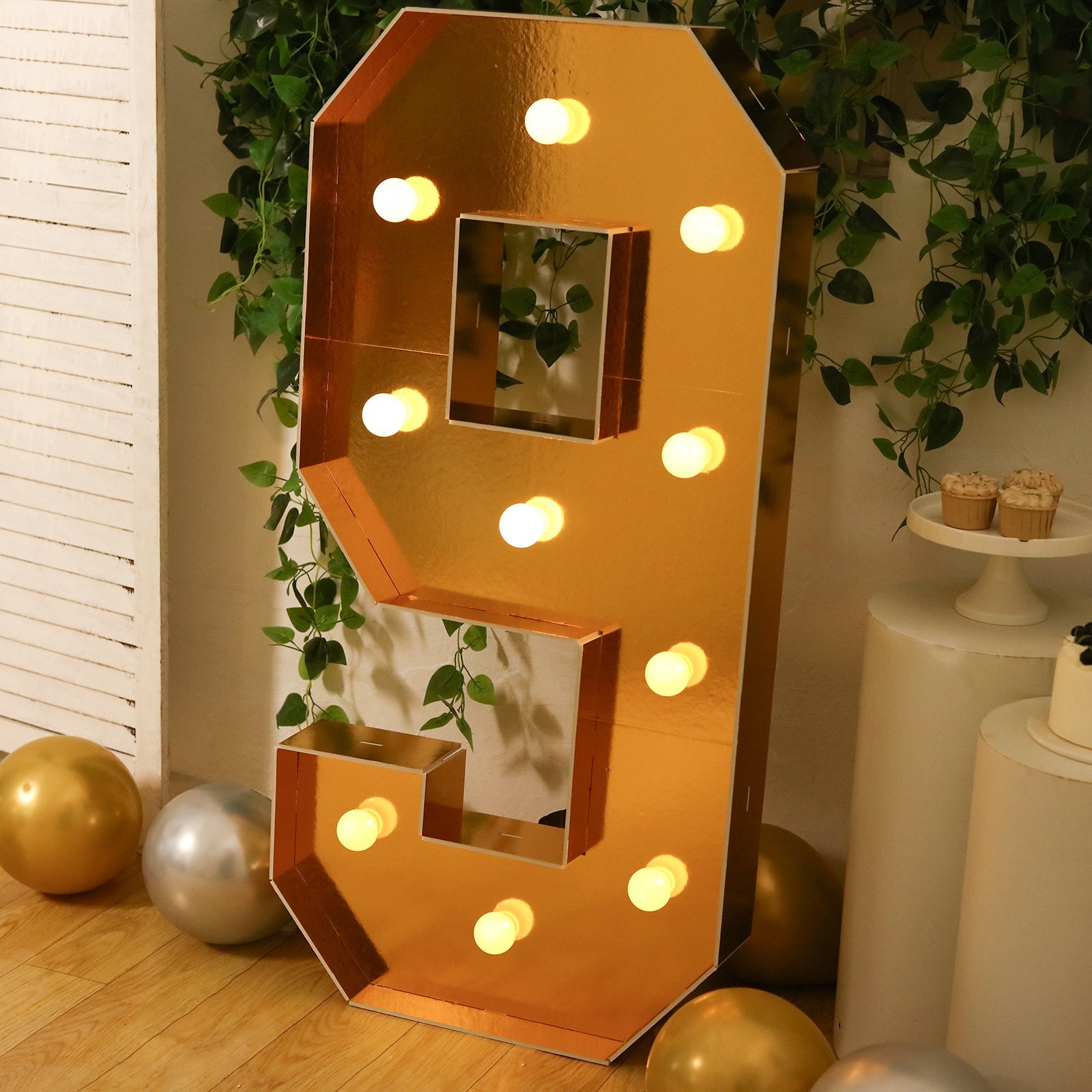 Giant LED Marquee Number 9 Light