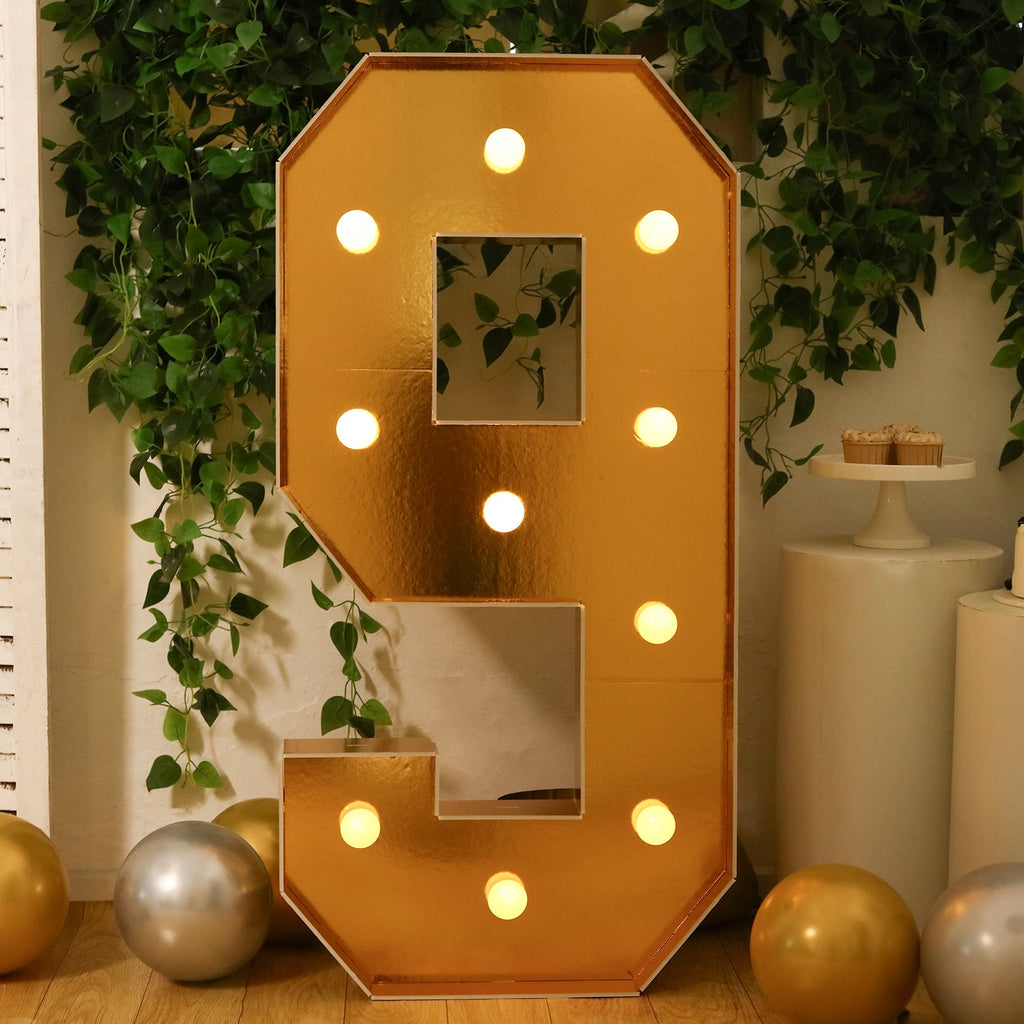 Giant LED Marquee Number 9 Light